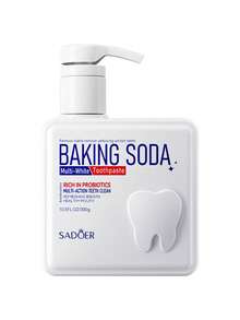 SADOER 1 Botol Pasta Gigi Probiotik Baking Soda, Pembersih Gigi Mendalam, Pemutih dan Pencerah Gigi 300g - Mint - View 9