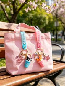 Cartoon Ice Cream PVC Keychain, Cute Bag And Backpack Charm, Car Key Accessory, Ideal Gift Choice For Back To School And Teacher's Day - Multicolor - View 19