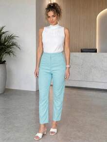 Women Pants - Mint Green - View 2
