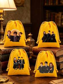 Warner Bros Yellow Drawstring Bag, Suitable For Storing Accessories, Can Be Used As Birthday Gift Or Halloween Party Decoration, Adding Festive Atmosphere To The Holiday Season - Multicolor - View 9
