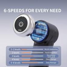 Portable Massage Gun Deep Tissue Muscle Massager With 9 Massage Heads, Multiple Speed Levels, Rechargeable Percussion Therapy Device For Back, Neck, Legs & Body Relaxation, Fitness Recovery Tool For Home Gym Travel - View 7
