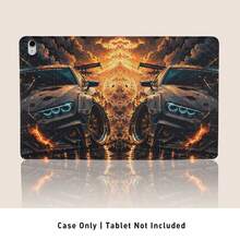 跑車 UV 印花平面圖案，相容於 保護殼 / MatePad 11.5 2025 / MatePad SE 11 吋 / Honor 平板保護殼 / Honor 9 / 10 / X8A / Pad SE 11 吋 (2023) / Pad 2 / A9 等 / 11代 A16 保護殼 - 款式9 - 查看 2