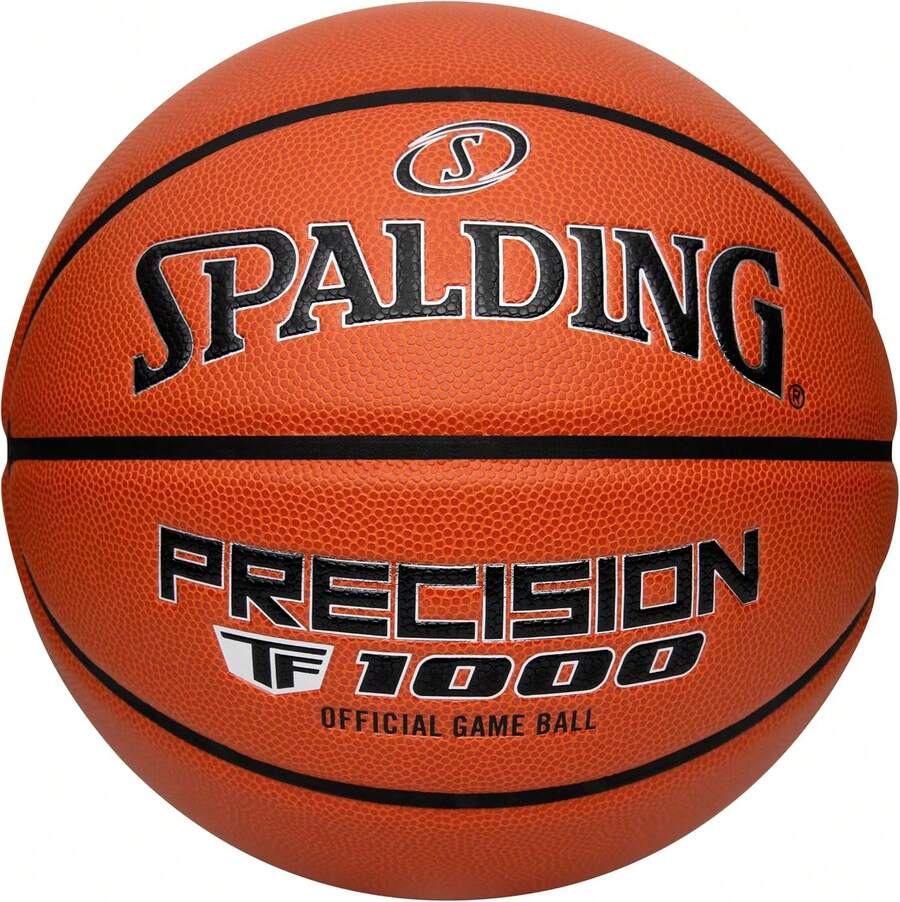Spalding Precision TF-1000 Official Game Ball, Indoor Basketball - Orange - View 1