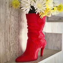 3D Printed High Heel Boot Shaped Storage Box, Cute Multi-Functional Organizer, Can Be Used As Toothbrush Holder, Makeup Brush Storage And Pen Holder, INS Style Desktop Decor Ornament - Multicolor - View 12