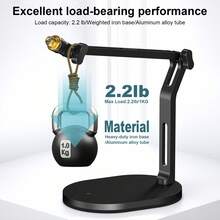 2026 Desktop Microphone Stand Holder Mic Stand Desk Mount For For Recording & Studio, All-Metal Construction, Weighted Iron Base, Height Adjustable, Max 2.2lb Weight Capacity - one-size - View 2