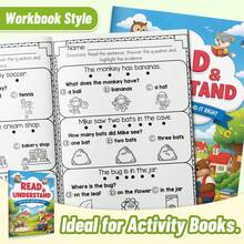 Reading Comprehension And Short Sentence Understanding Workbook, Combining Word And Image Recognition For Intelligent Thinking Activities, Cultivating Reading Ability Through Fun Exercises, Suitable For Interactive Learning At Home And School - Alphabet Book - View 9