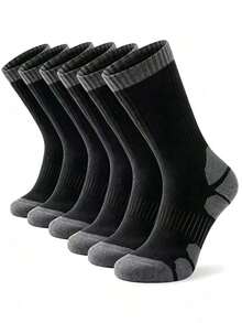 Ultra Thick Warm Merino Wool Socks For Men And Women, Lined Winter Hiking Boots Work Socks 3 Pairs - Black - View 8