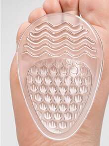 2pcs/1pair Silicone Metatarsal Pads, Soft Foot Cushions, Reduce Foot Pressure, Provide Support, Suitable For High Heels And Sandals - Transparent - View 2