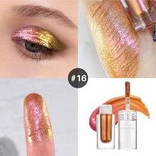 CHARMACY Waterproof Chameleon Liquid Eyeshadow 1pc Metallic Iridescent Pigment Cyberpunk Smooth Flow Tube High-Shine Crease-Proof Multi-Reflective Eye Glitter For Music Festival Teen Girls - 16 - View 7