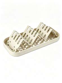 2/1pc Luxury Panda Stainless Steel Soap Holder, Household Countertop Draining Soap Box, Multi-Functional W-Shaped Layered Storage Rack, Wavy Rack Draining, Bathroom Kitchen Universal Soap Tray, Creative Drill-Free Soap Storage Rack, Multi-Compartment Partitioned Soap Storage, Minimalist Bathroom Soap Dish, Ventilated Quick-Drying Soap Holder, Practical Bathroom Soap Storage Rack - A - View 11