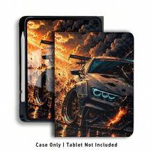 跑車 UV 印花平面圖案，相容於 保護殼 / MatePad 11.5 2025 / MatePad SE 11 吋 / Honor 平板保護殼 / Honor 9 / 10 / X8A / Pad SE 11 吋 (2023) / Pad 2 / A9 等 / 11代 A16 保護殼 - 款式9 - 查看 3
