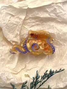 1件可愛章魚造型髮夾 奇幻海洋生物咬合式髮夾 海洋風女性髮飾 夏季海灘度假適用 - 彩色 - 查看 7