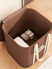 1 Extra Large Capacity Waterproof And Moisture-Proof Fabric Bedding And Clothing Storage Bag, Large Capacity Storage Bag, Dustproof Moving Packing Bag, Suitable For Home Storage Wardrobe Closet Organizer Storage Box, Wardrobe Organization And Storage - Brown - View 2