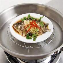 Kitchen Steamer Rack;Stainless Steel Material;Round Water-Separating Steaming Plate;Steamer Pot And Basket Accessories;Stew Pot Stand;Daily Cooking;Family Gatherings;Friend; Guest Banquets;Durable And Easy To Clean;Improves Cooking Efficiency. - View 6