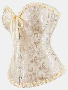 Women's Plus Size Court Style Corset Top, Waist-Cinching Body-Shaping Bustier, Sexy Jacquard Vintage Corset Top, Suitable For Wedding, Party, Halloween Costume, Role Play - Multicolor - View 19