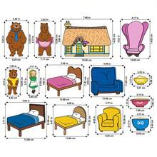 hoojojo 14pcs "Goldilocks And The Three Bears" Felt Storytelling Props, Interactive Storytelling Toys, Suitable For Kindergarten Classroom, Home Learning And Children's Story Time - Multicolor - View 3