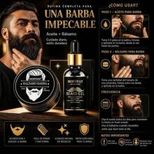 MOPOYAT Beard & Mustache Care - Beard Cream + Beard Oil - View 2
