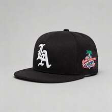 1 Pc Unisex Retro Letter Embroidered Fashionable Baseball Cap, Adjustable Design, Perfect For Outdoor Activities, Travel, And Running - Coconut LA Hip-hop - View 7