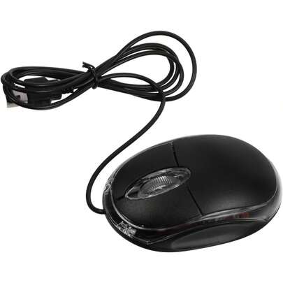 Ratón Óptico USB con Cable Negro, Alta Precisión DPI, Diseño Ergonómico Plug & Play para Laptop, PC, Oficina, Estudio y Hogar