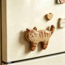 5/9pcs Cat Ceramic Clay Cutter Stainless Steel Cutting Mold For Ceramic Clay Fridge Magnet Keychain Pendant Small Gift Making - Silver - View 3