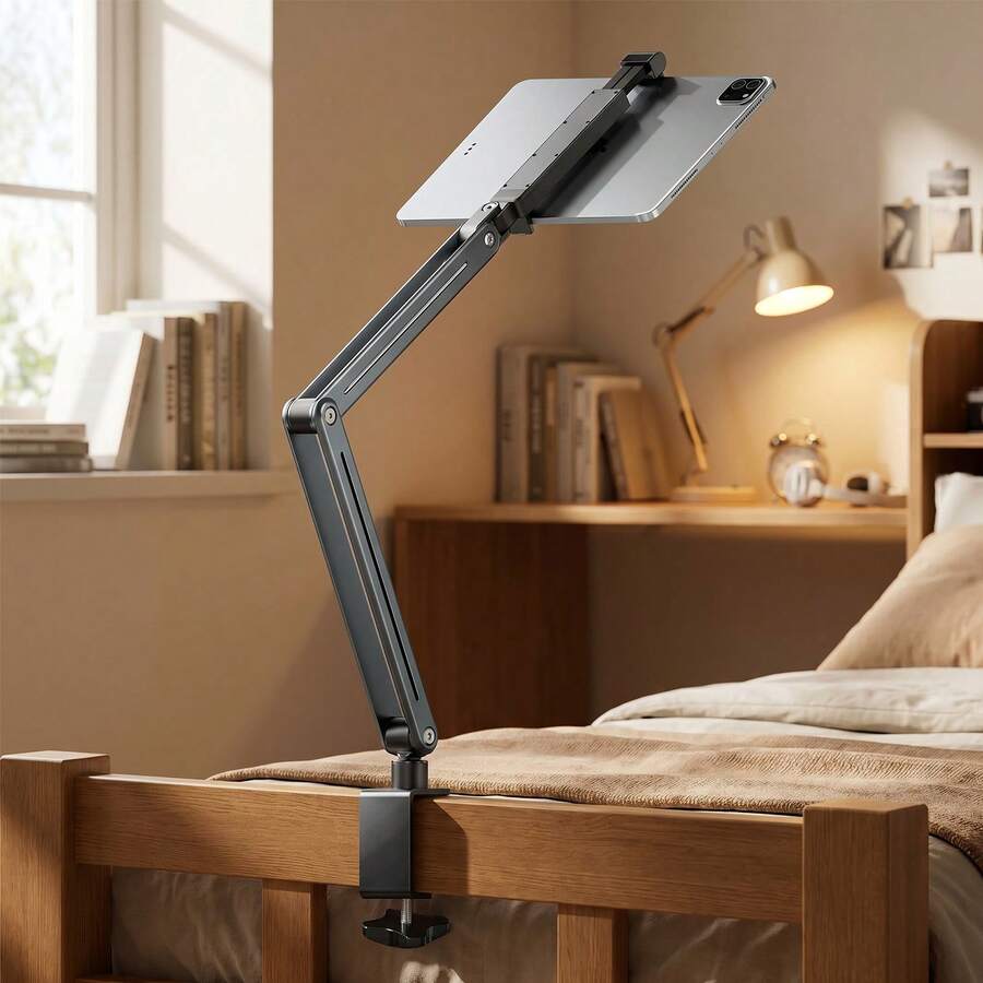Bazargame Adjustable Tablet Stand Computer, Tablet, Phone Stand, Bedside Stand, Suspension Stand Aluminum Alloy Rack - View 1