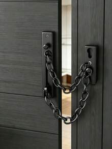 1pc Stainless Steel Door Chain Lock, Anti-Theft Door Chain Lock With Thickened Chain, Heavy Duty Polished Door Latch With Screws, Apartment Hotel Home Security Door Protection, Easy Installation - Multicolor - View 2