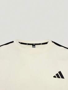 Adidas 男士 ST 3ST TEE 短袖針織無領T恤 TKX0502 - 米色 - 查看 4