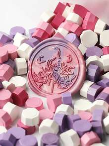100pcs Light-Colored Heart-Shaped Sealing Wax Beads, Sealing Wax Beads For DIY Decoration Of Envelopes, Wedding Invitations, Cards, Postcards, Gift Packaging, Crafts, Scrapbooking - Multicolor - View 2