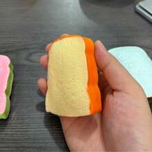 Mainan Roti Panggang Renyah dan Empuk, Isi Balok Susun, Dapat Dibentuk, Pantulan Lambat, Mainan Remas Pereda Stres Sensorik ASMR, Cocok untuk Remaja dan Dewasa - MultiWarna - View 9