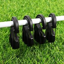 10pcs Automatic Tarp Rope Tensioners, Self-Locking Line Hooks, Knotless Tightening Clips, Wind Rope Adjustment Buckles, Outdoor Fixing Tools - Black - View 10