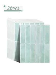 4/10/20pcs 11.43in X 9in Peel And Stick 3D Wall Tiles, Suitable For Kitchen, Bathroom, Wall - Green Pomelo Brick - View 13