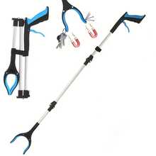 43 Inch Trash Picker Grabber Tool, Foldable Long Reach Reacher With Magnetic Tip, Lightweight Litter Picker Claw For Elderly, Home Cleaning, Garden, Garbage Collection - View 6