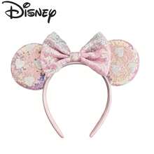 Disney Pink Heart Sequin Mickey Ears Headband, Sweet Bow Decor Hair Accessory, Suitable For Halloween, Christmas, Theme Park, Party, Cosplay Costume - Love a - View 10