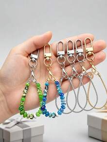 Set Gantungan Kunci Mini 48 Buah dengan Jepitan Lobster dan Rantai Penghubung Kepala Ganda, Karton, Tas Kemasan, Gantungan Kunci DIY, Aksesoris Gantungan Kunci untuk Festival Musik, Kembali ke Sekolah, Hadiah Ulang Tahun - Kit aksesori gantungan kunci - View 5