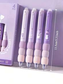 24 PCS Cute Cartoon Erasable Gel Pens, Soft Grip, Press-Button 0.5Mm Fine Tip, Adorable Pet And Food Patterns, - Back-To-School Supplies - Multicolor - View 4