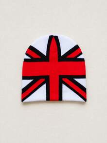 1pc Unisex Flag Knit Hat, Back To School Season USA & UK Pattern Knit Hat, Warm Street Style Winter Accessory, Unisex - Multicolor - View 13