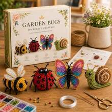 Bộ 4 món hạt đính thủ công DIY mini 3D hình động vật, bộ kit DIY động vật, phù hợp cho người mới bắt đầu và người yêu thích thủ công, kèm hướng dẫn sử dụng - A - Xem 1