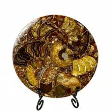 1pc Exquisite 4.33-5.12 Inch Almond-Shaped Round Quartz Slab, Chrysanthemum Stone Slab, Rock And Crystal Display Piece, Home Desktop Decor, Gift For Handmade Enthusiasts, Christmas And Thanksgiving Gift - Multicolor - View 7