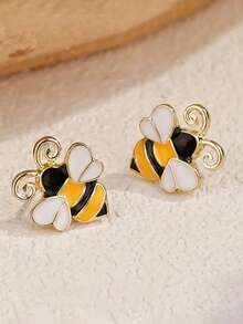 1 Pair Cute Stud Earrings For Women, Wedding Engagement Party Jewelry, Valentine's Day Gift - 1# - View 3