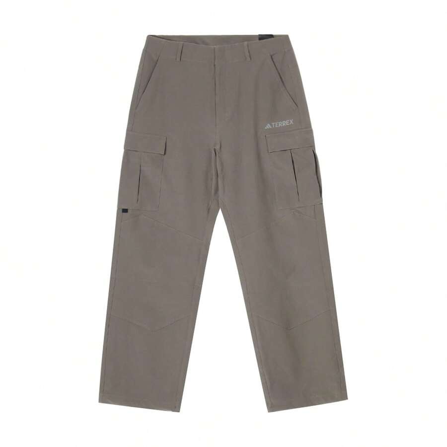Adidas Spring/Autumn Men's Loose Fit Sports Cargo Pants, Comfortable Versatile Outdoor Casual Long Pants IY0083 - Charcoal Gray - View 1