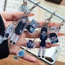 1pc Vintage Japanese Style Acrylic Keychain Pendant, DIY Phone Charm, Y2K Style, Same As Xiao Ju - Multicolor - View 5
