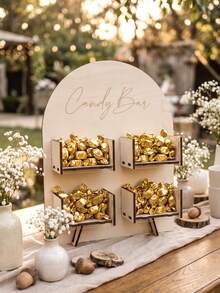 1 Set Wooden Candy Display Stand, Birthday Party Candy Rack, Wedding Decoration Dessert Stand, Bridal Shower Donut Rack, Dessert Table Decoration Dessert Display Stand, Wooden Lollipop Display Rack, Chocolate Rack, Baby Shower Cake Stand, Cupcake Rack, Anniversary Decoration Food Display Stand, Birthday Party Table Centerpiece Decoration, Party Dessert Storage Rack, Kitchen Cooking Rack, Birthday Party Supplies, Party Gift Rack, Birthday Gift, Home Decor, Room Decor, Party Favors - Wood Color - View 12