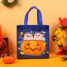 3/12/24pcs Halloween Non-Woven Gift Bags With Handles, Holiday Packaging Bags, Storage Bags, Halloween Party Decoration, Gift Wrapping, Trick Or Treat Party - Multicolor - View 3