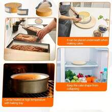 Reusable Non-Stick Cake Baking Mat Set, Round Cake Bottom Mat + Adjustable Cake Side Band, High Temperature Resistant Baking Release Mat, Oven Cake Mold Liner, Easy Release Cake Baking Accessories, Washable And Reusable Baking Tools, Suitable For Sponge Cake, Chiffon Cake, Replaceable Disposable Baking Parchment Paper, Flexible Adjustable Cake Side Band, Home DIY Baking Supplies - View 10
