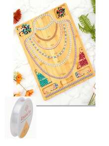 1pc DIY Jewelry Design Board - Bamboo Beading Organizer Rack With Size Markings, Suitable For Necklaces, Bracelets And Crafts, For All Skill Levels, Necklace Size Measurement, Bracelet Making, Compact Design, Tidy Workspace, Lightweight Tool, Size Measurement Tool - Multicolor - View 14