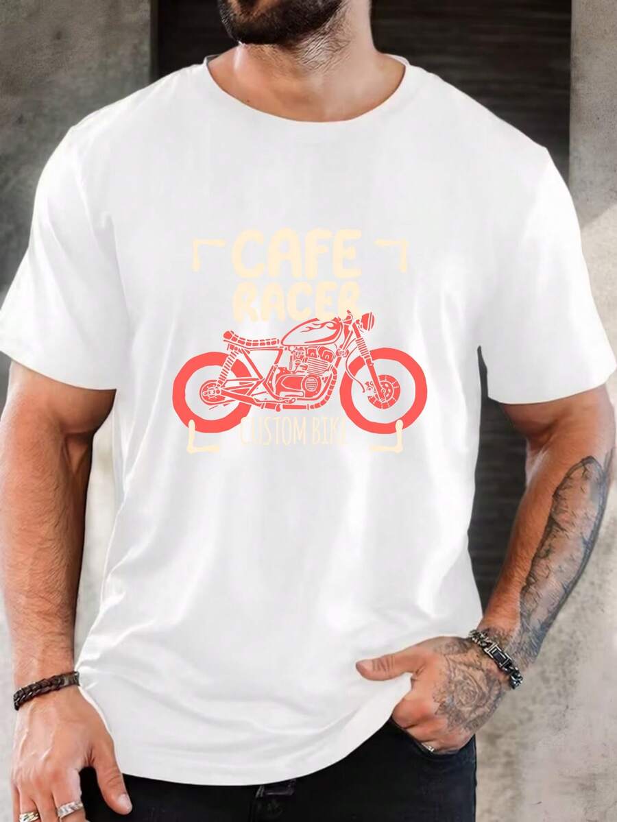 Men's Pure Cotton Short Sleeve T-Shirt Crew Neck Regular Fit Casual Summer Basic Tee Everyday Wear  Comfortable Top - 白色 - 查看 1