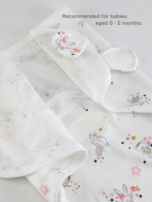 1PC/3PCS Soft & Comfortable Newborn Swaddle Blanket, Suitable For Boys & Girls, Recommended For Summer Use, Easy To Wrap, Suitable For 0-2 Months Old Infants, Suitable For Various Occasions As Gifts, Newborn Essentials List - Multicolor - View 11