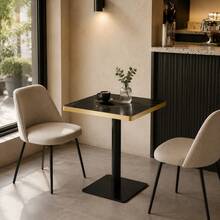 Dining Table Black Made Of Wood For Dining Room And Kitchen - 黑色 - 查看 3