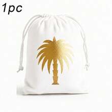 5pcs/1pc Tas Beludru Hijau dengan Motif Pohon Palem, Tas Dekorasi Pesta Perayaan untuk Hari Nasional Arab Saudi - MultiWarna - View 23