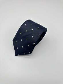 1pc Fashionable High-End Tie Suitable For Business Travel, Casual, Dinner, Wedding - Black - View 6